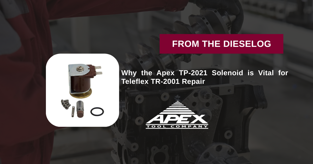 Apex TP-2021 Solenoid Valve 24VDC Replacement Unit for Teleflex TR-2001 Governor Systems